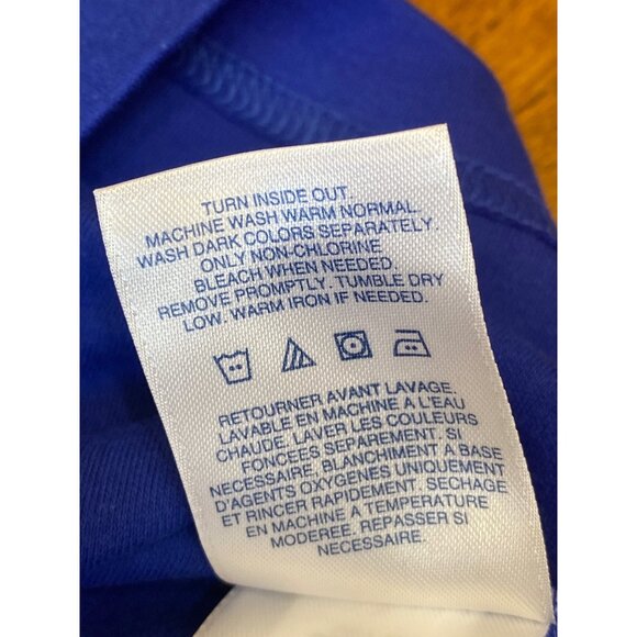 Lands End Kids Blue Polo Shirt M 10-12 Short Sleeve Cotton Classic Fit - Picture 6 of 6